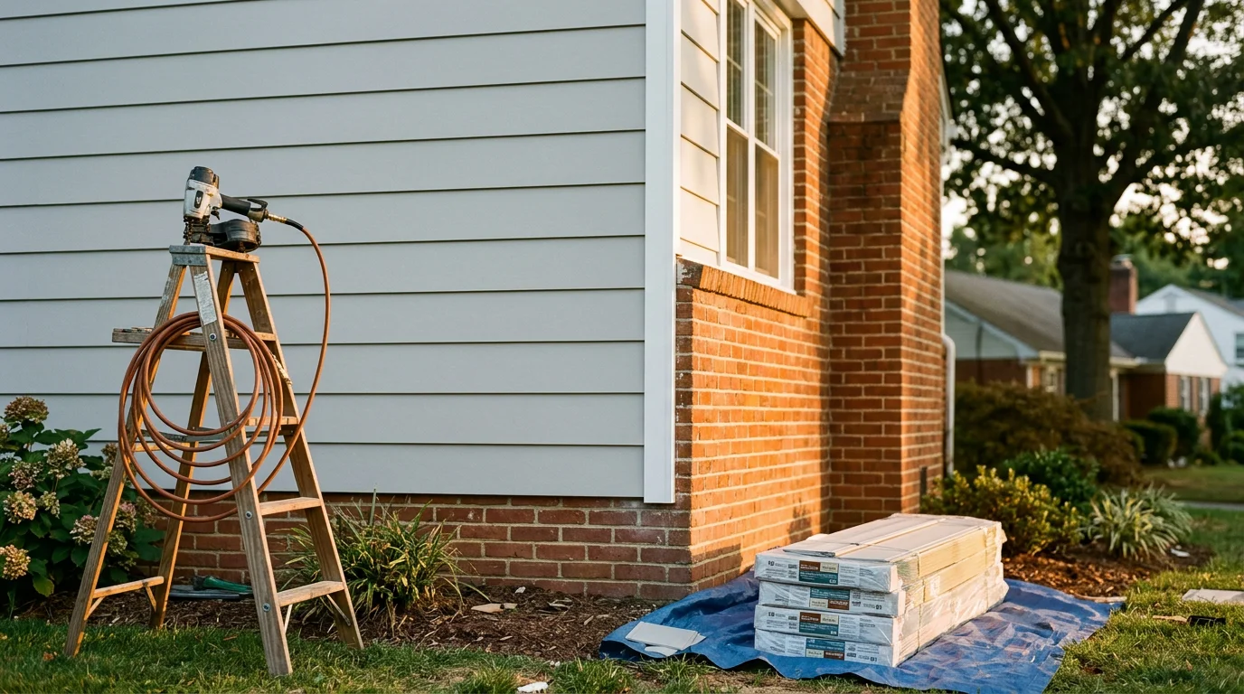 New siding installation on residential home exterior in Maryland