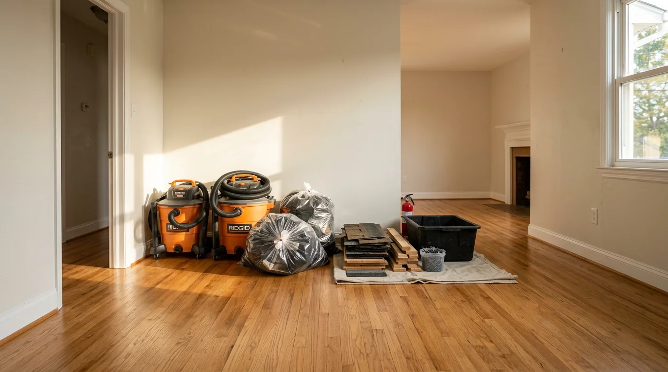 A cleared and cleaned residential job site in Halethorpe, MD with debris removed and the property left ready for occupancy. R&R Construction And Restoration Service's LLC clean up work serving Baltimore County and surrounding Maryland communities.